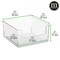 mDesign Office Plastic Storage Organizer Bin with Open Dip Front, 8 Pack, Clear
